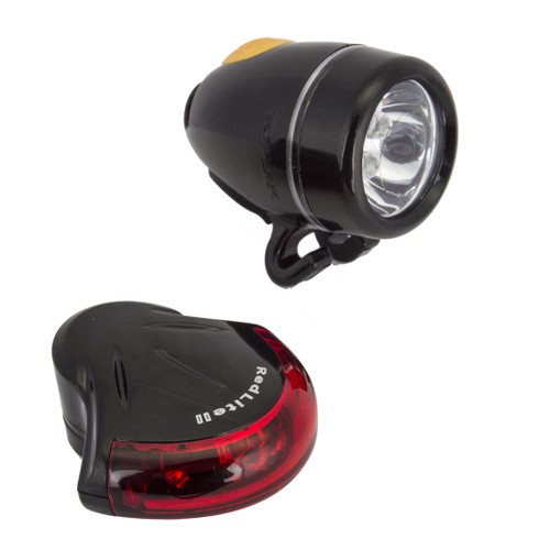 Topeak HighLite Combo II LED Bike Light Set - Front White and Rear Red Safety Lights TMS037