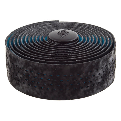 Origin8 Softac Perf Handlebar Tape - 2.5mm Perforated Suede, Shock-Absorbing, Black/Blue 32695