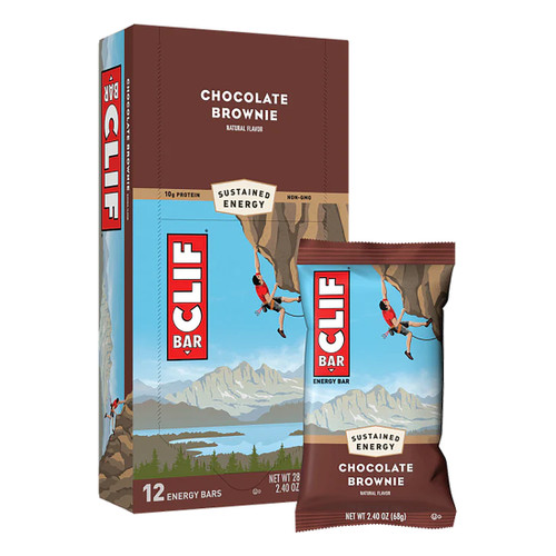 Clif Bar Original Chocolate Brownie Box of 12 Convenient Source of Energy CCC50180