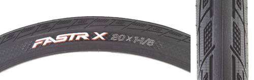 Tioga FASTRX 20 x 1-1/8 BMX Tire - UTC Rubber, Low Profile, Traction-Boosting R9ZA3545