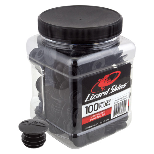 Lizard Skins Grip Handle Bar Plug Canister 100 Plastic End Caps Display Jar PLUDS100
