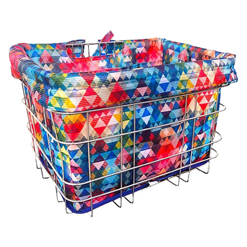 Cruiser Candy Blue Bicycle Basket Liner Tote and Storage BL-MONTAGE