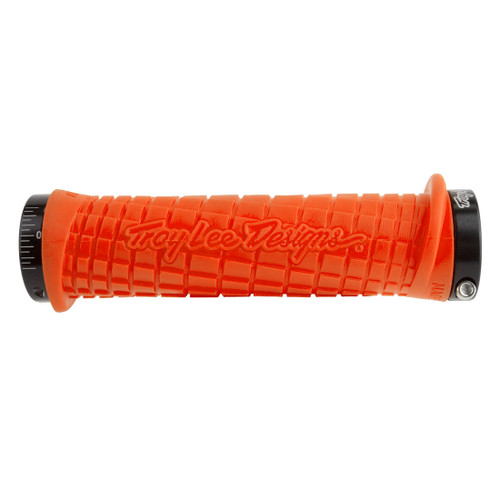 ODI Troy Lee Designs Dual Lock On Grips - Orange/Black, 143mm Clamps D30TLO-B