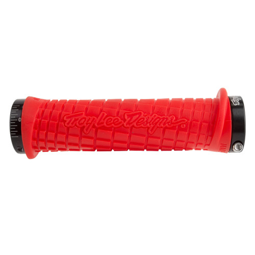 ODI Troy Lee Lock-On Grips Red 130mm Length Bicycle Grip Custom Flanges D30TLR-B