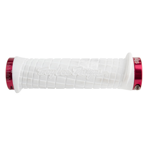 ODI Troy Lee Lock-On Grips White 130mm Length Bicycle Grip Custom Flanges D30TLW-R
