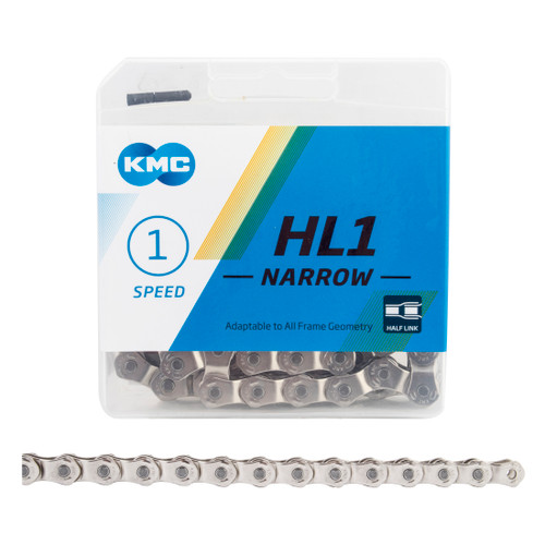 KMC HL1 Narrow 3/32" Single Speed Chain, 100 Links, Silver CN81031