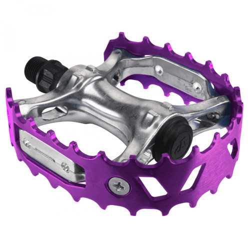 SE Bikes Bear Trap Alloy Pedals 9/16" Boron Steel, Reflector, Durable Race-Style 5017