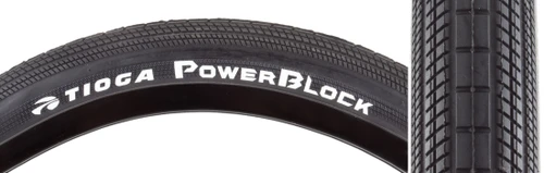 Tioga PowerBlock 20x1.60 BMX Clincher Tire UTC Rubber and Block Tread BCIR0851