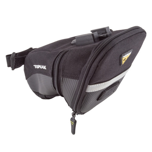 Topeak Aero Wedge Seat Bag: Medium, Black Bike Zippered Saddle Pouch TC2252B