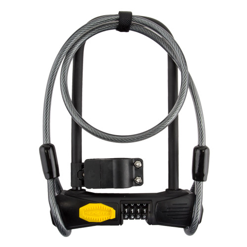 Sunlite Defender U Combo Lock and Cable Set - Hardened Steel Security 39901