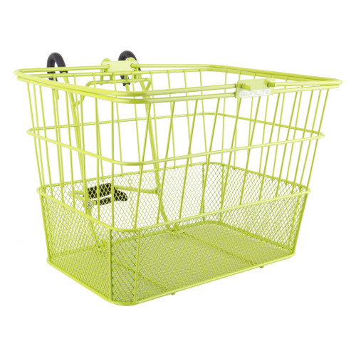 Sunlite Mesh Bottom Lift-Off Handlebar Basket - Steel, Lime Green 80571
