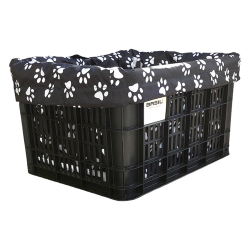 Cruiser Candy Rear E-Bike Basket Liner Dog Paw Design, Water-Resistant, Medium RB-MED-DOGPAW