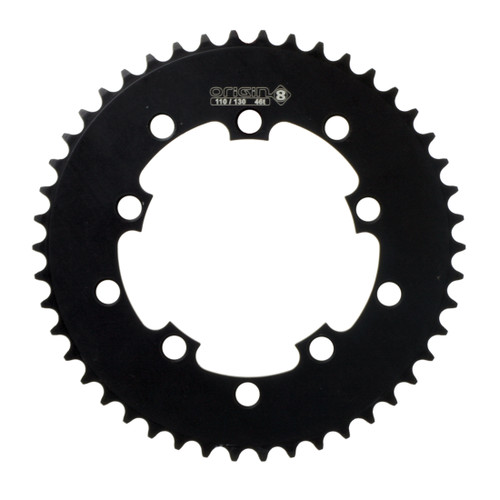 Origin8 46T Aluminum Single Speed Chainring - CNC Machined, 5-Bolt, Black 20993