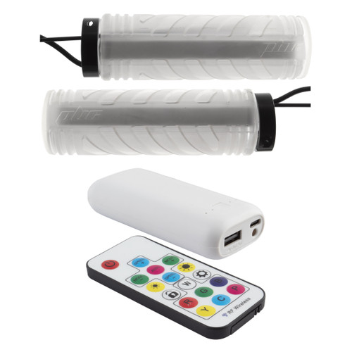 Rechargeable LED Light-Up Bike Grips - Clear Lock-On, Kids and Cruiser 310521