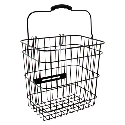 Sunlite Steel Pannier Side Basket, Black, 13x12.5x9.5 inches 90214