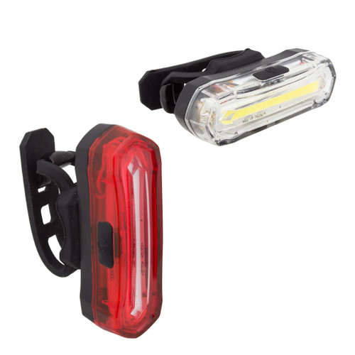Sunlite Krystal USB Bike Light Combo - COB LED, Rechargeable, 4 Modes 913214