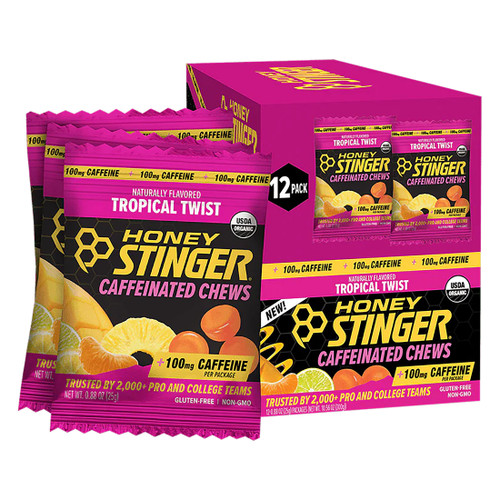 Honey Stinger Organic Caffeinated Performance Chews - Tropical Twist 78512