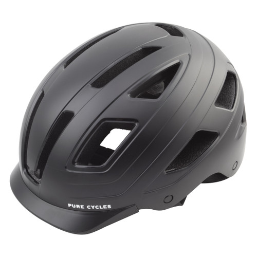 Pure Cycles Urban-Lite Bike Helmet, Lightweight Injection Molded, Urban Safety Helmet Visor and Rear Light 915526