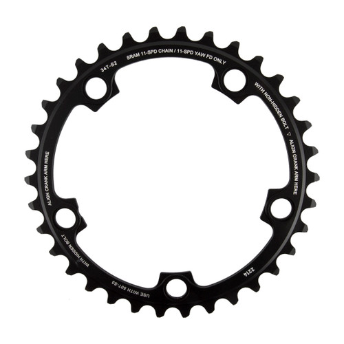 SRAM 34T Aluminum 110mm BCD Chainring YAW Tech for 11-Speed Bikes 11.6218.010.008
