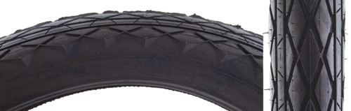 Sunlite SuperDan 20x4.0 E-Bike Wide Street Tread Tire, Reflective Sidewall 593525