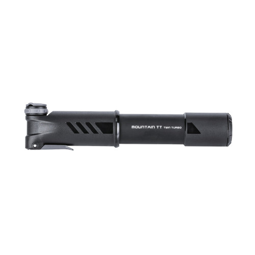 Topeak Mountain TT Twin Turbo Compact Pump | 120psi, Alloy Black TMTT-1