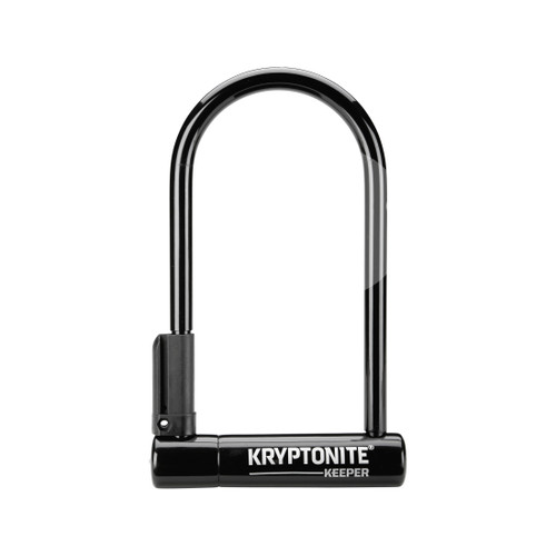 Kryptonite Keeper U-Lock 12mm Hardened Steel, Keyed Bike Lock and Flex Cable 004196