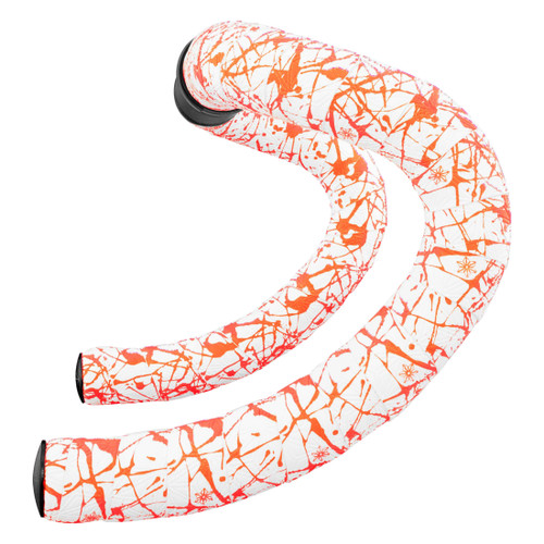 Supacaz Super Sticky Kush LE Splat Bar Tape - Neon Orange and White BT-209