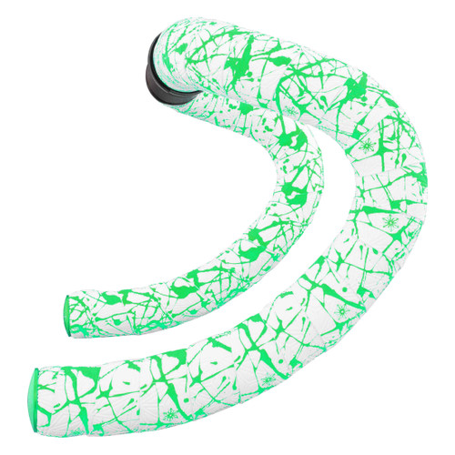 Supacaz Super Sticky Kush LE Splat Bar Tape White/Neon Green BT-206