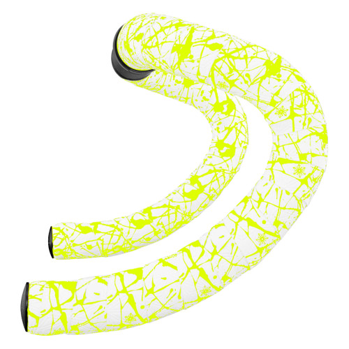 Supacaz Super Sticky Kush LE Splat Bar Tape White/Neon Yellow BT-207