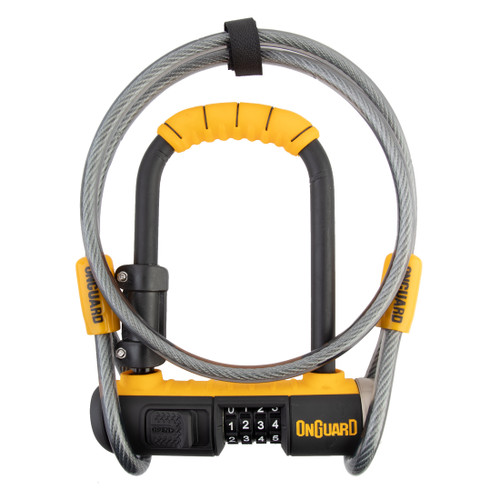Onguard Bulldog Mini DT Lock Hardened Steel Shackle and 4ft Cable 8015C