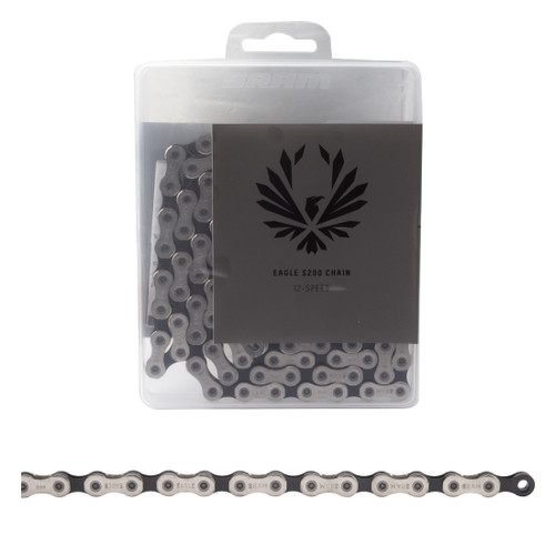 SRAM Eagle S200 A1 12-Speed E-Bike Chain | Solid Pin, Black 00.2518.075.012