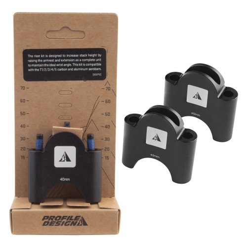 Profile Design 40mm Aerobar Riser Kit for ZBS and T Series Carbon and Aluminum AC40RISKT