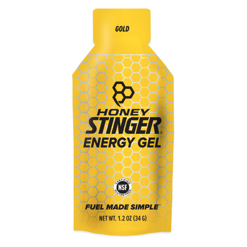 Honey Stinger Energy Gel Gold, Box of 24 B Vitamins and Electrolytes 70024