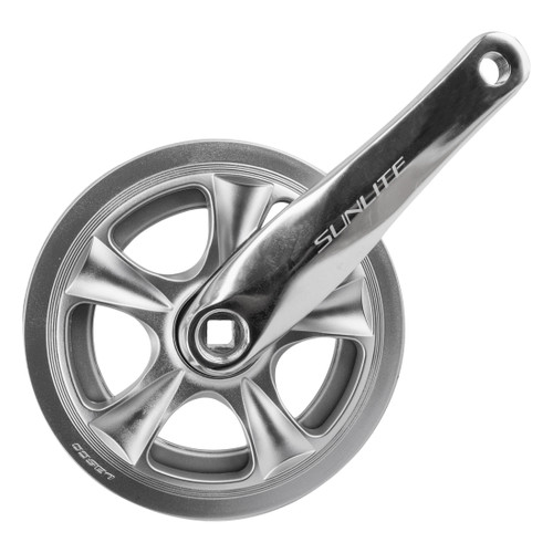 Sunlite Aluminum Single Speed Crankset 165x38 Chainguard 211044