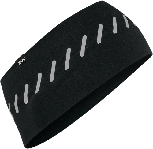 Zan Headgear Sportflex Headband - Black Reflective HBL114R