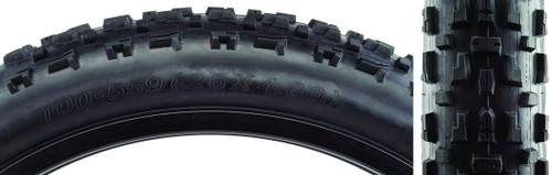 CST Toboggan Tire 26 x 4 Clincher Wire Black 30psi TB00258900