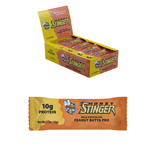 Honey Stinger 10g Protein Bar Peanut Butta Box of 15 Meal Replacement Bar 73019