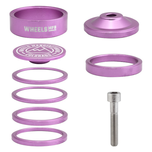 Premium Pink Aluminum Headset Spacer Set for 1-1/8" Steerers SRHS-PKIT1-4