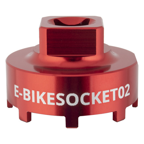 Wheels MFG Red Aluminum E-Bike Lockring Socket for Bosch Gen 2 50mm E-BikeSocket02