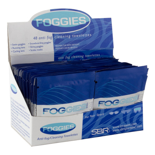 SBR Sports Foggies AntiFog Goggle Wipes | Lens Cleaner for Ski, Swim and Sports Glasses (48 Pack) FOGGIES0001