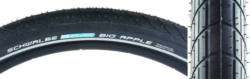 Schwalbe Big Apple 700x50c Clincher Tire Reflective Sidewall and Vibration Absorption 11100305
