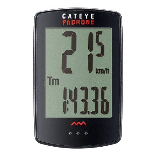 Cateye Padrone CC-PA100W Wireless Bike Computer Large Display and Speed Sensor 1605200