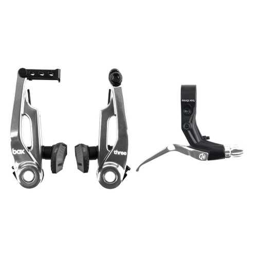 Box Components Three V-Brake Kit - CNC 6061 Aluminum, Reversible Lever BX-BK173VB085-SL