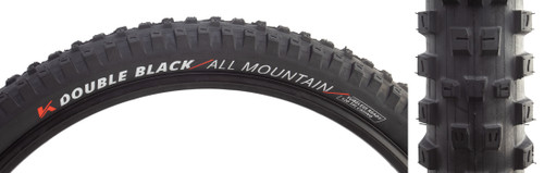 Kenda Double Black 27.5 x 2.40 Tubeless Mountain Tire - Triple Compound, All-Mountain Performance 05845526