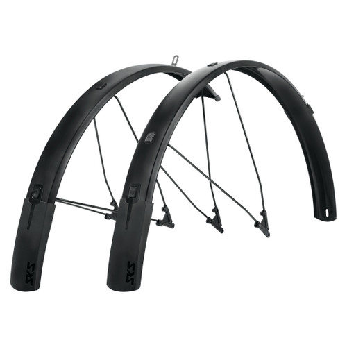 SKS B65 Bluemels Full Coverage Fender Set - Lightweight Aluminum, Matte Black, 65mm Compatibility for 27.5"/29"/700c Wheel Sizes 11838