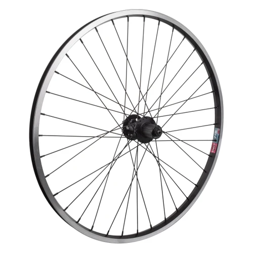 26in Alloy Rear Wheel WEI 519 Rim and QR Axle - Black, Single Wall, 36-Spoke 66480