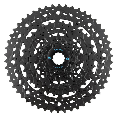 Box Prime 9 12-50t E-Bike Cassette, Steel Pinned Gears, Wide Range BX-CS3-P9A1250-BK