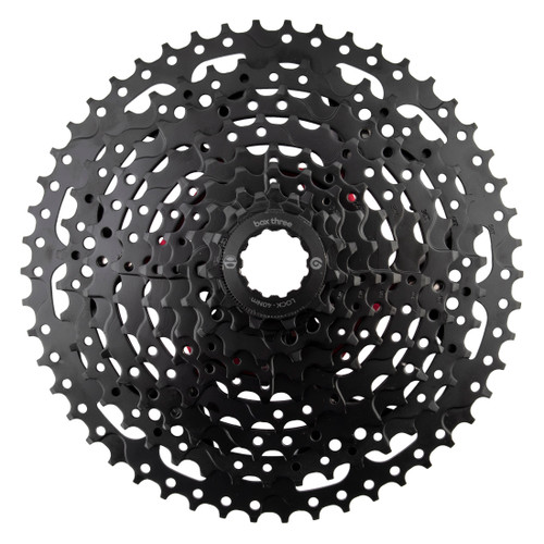 Box Three Prime 9 Cassette 11-50t Steel and Alloy, Wide Ratio, E-MTB BX-CS3-P9A1150-BK