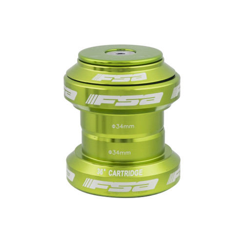 Full Speed Ahead Orbit MX Alloy Threadless Headset EC34/28.6 - Sealed Bearings, Lightweight, Multi-Use Bike Component 101-0505-GREEN