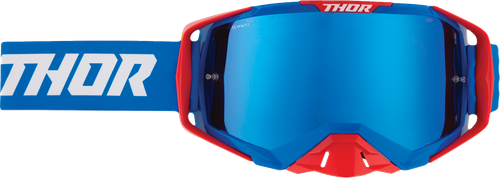 Thor Activate Goggle - Flite - Red/White/Blue - Blue Mirror Lens 2601-3709